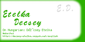 etelka decsey business card